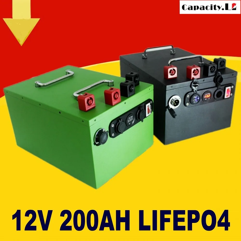 Akumulator 12V Lifepo4 200ah Akumulator litowy 100AH z Bluetooth BMS Zewnętrzny silnik akumulatorowy RV