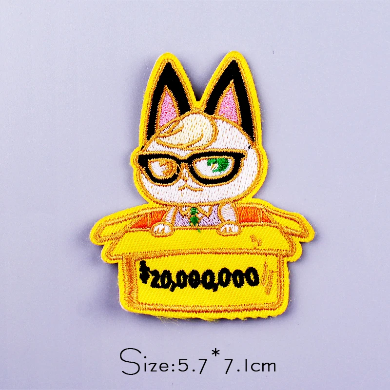 Cartoon Tier Eisen Auf Patch Auf Kleidung Gestickte Patches Für Kleidung Thermoadhäsive Patches Katze Dinosaurier Patch Kleidung Abzeichen – Detail 32