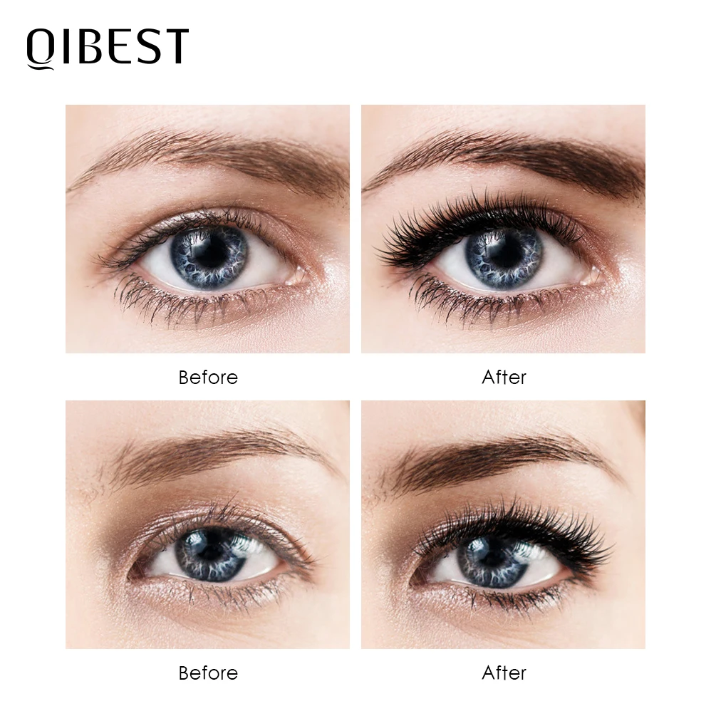 QIBEST Mascara 3D Black Lash Extension de cils Allongement des cils Brosse Étanche Curling Volume Express Cils Maquillage