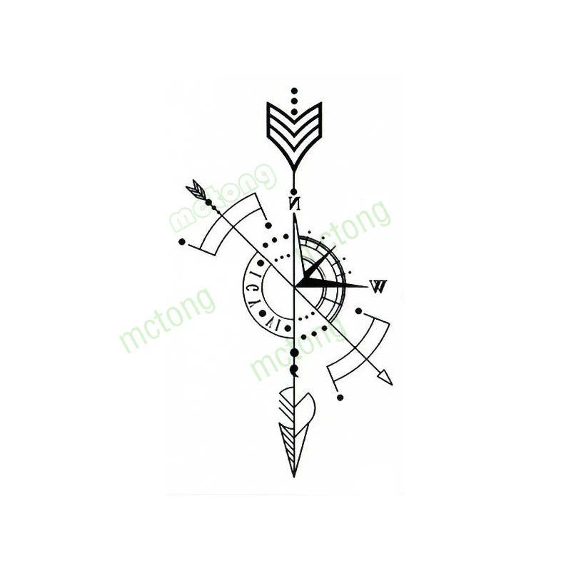 Waterproof Temporary tatoo stickers Knife dagger letter tatto Tatuajes Hand Tatouage Body  flash fakeTattoo Sticker Taty