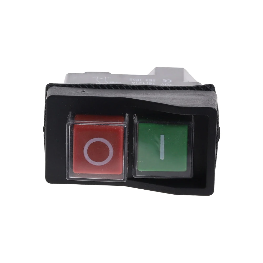 250V 16A Waterproof Magnetic On Off Switch KLD28 4 Pin Start Stop Magnetic On Off Switch for Workshop Machines 54*30*55mm