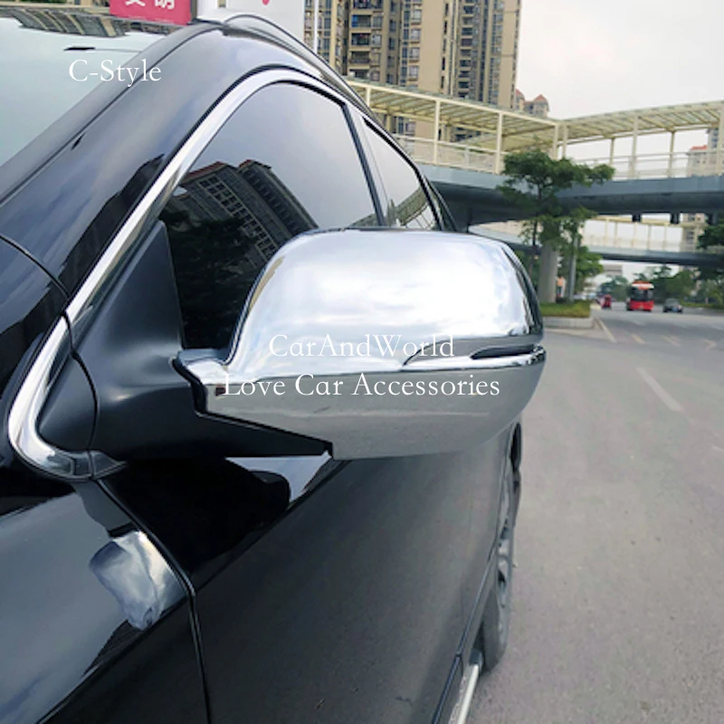 Side Door Rear View Mirror Anti-scratch Frame Cover Trims Sticker For Honda CR-V CRV 2012-2021 ABS Chrome Car Styling Accessory