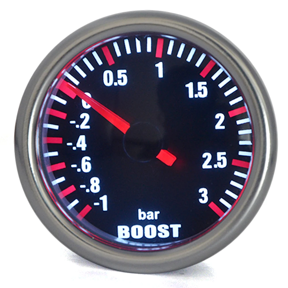 DRAGON GAUGE 52mm 3.0 BAR Turbo Boost Gauge Mechanical Smoke Lens