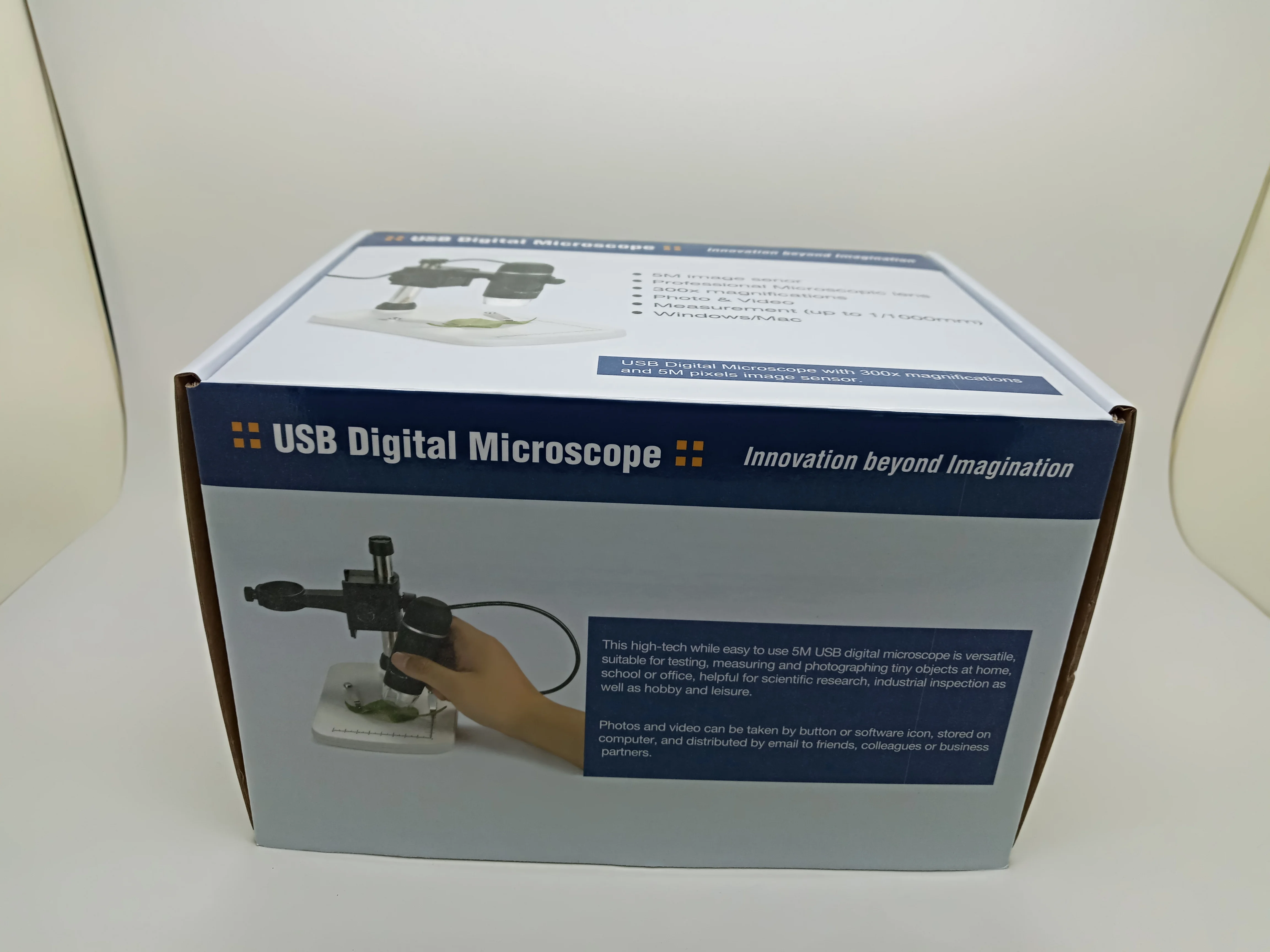 5MP 300x High-Tech USB  Stand Digital Microscope 8LED HD Camera Electronic Magnifier   Video