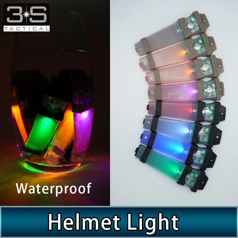 

Tactical Helmet Safety Survival Light 8 Colors Waterproof With Magic Tape Hunting Airsoft Molle Strobe Signal Indicators Lamp