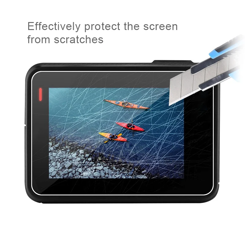 Tempered Glass Lens + LCD Screen Protector for GoPro Hero 7 Hero 6 Hero 5 Black Camera Protective Film for Go Pro 7 White Silver