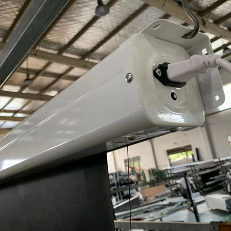 Cortina motorizada do projetor da tela de projeção da tensão da guia elétrica do alto-ranking 4k 3d para o cinema hd do lcd do diodo emissor de luz