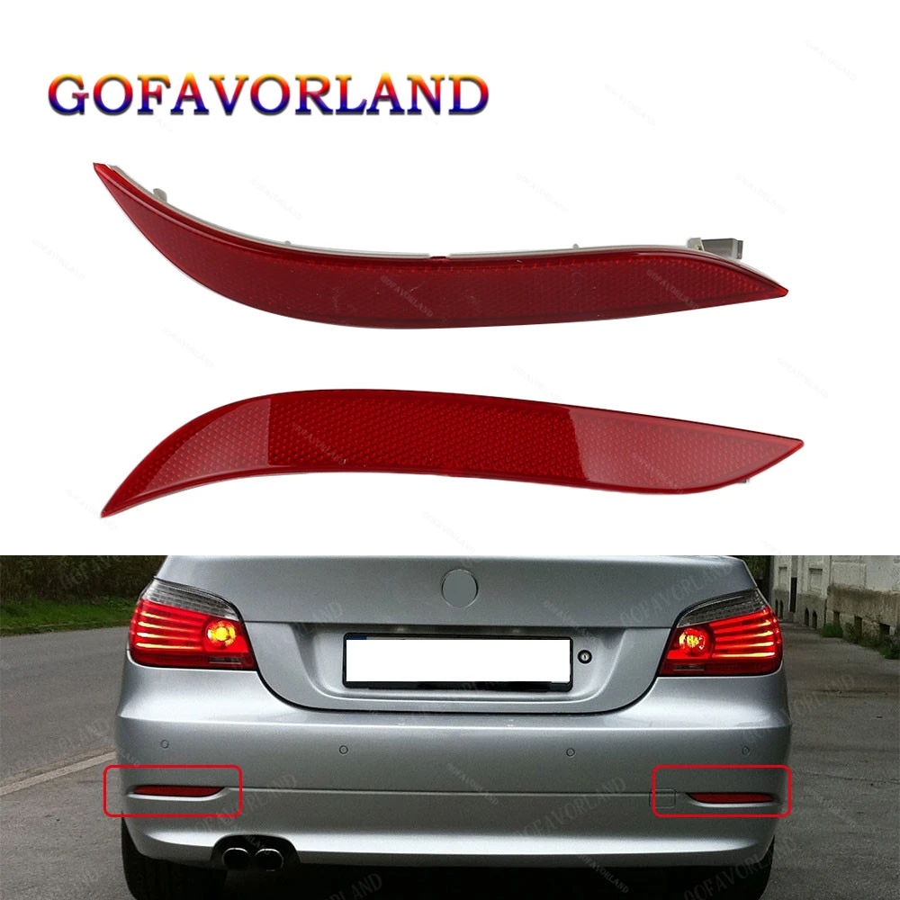 

63146915039 63146915040 Pair Rear Left Right Bumper Reflector Light For BMW 5 Series E60 525i 528i 530i 535i 545i 2003-2007