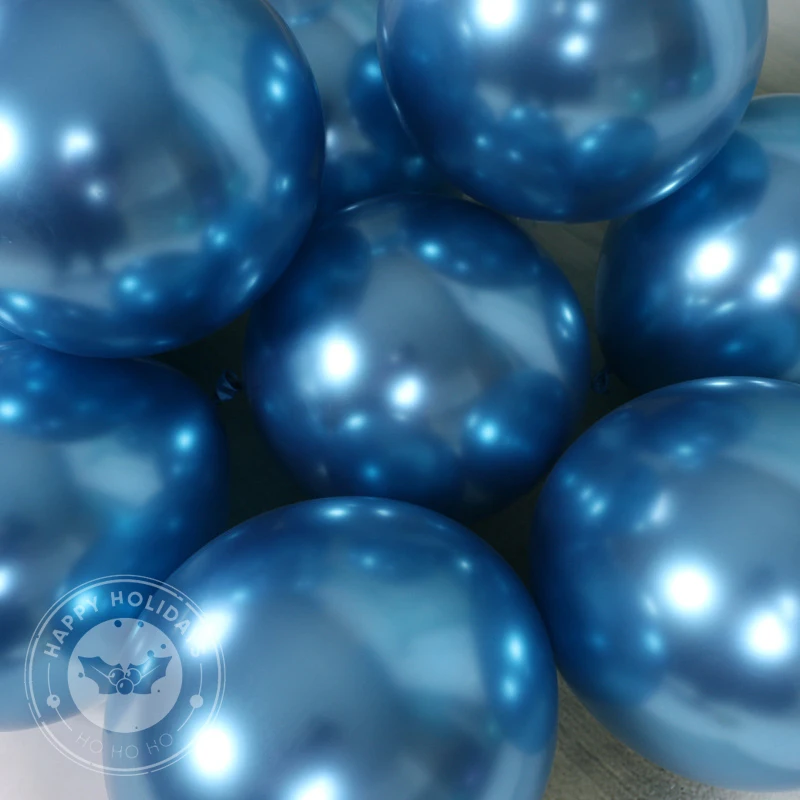 Globos de látex de Metal de 5/10/12/18 pulgadas, globo redondo de Color metálico dorado, plateado, azul y rojo, decoración de globos para fiesta de