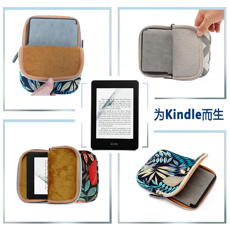 Shockproof Sleeve Canvas Tablet Bag For Amazon Kindle Paperwhite 1 2 3 4 2018 Case Voyage 2016 8th 6 inch Pocketbook Ebook Cover