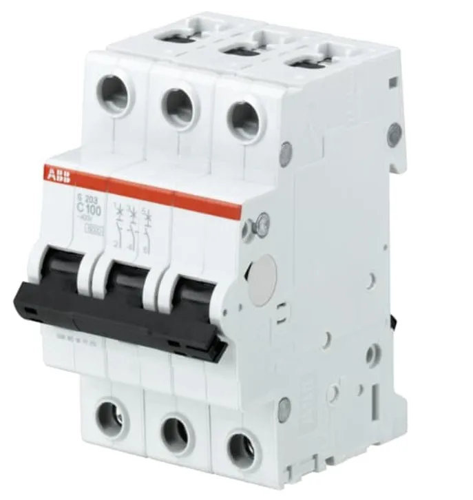 

S203-C100 10165811 3P | 100A | C | 6kA Miniature Circuit Breaker 2CDS253001R0824