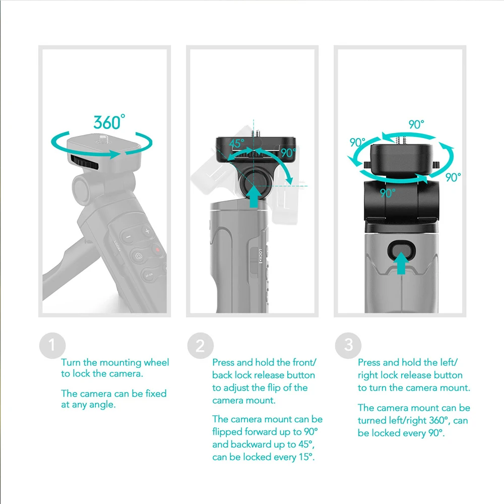 AODELAN TG-1 Mini Grip Tripod Only Handle Shooting Grip Tripod, this do not contain the remote control