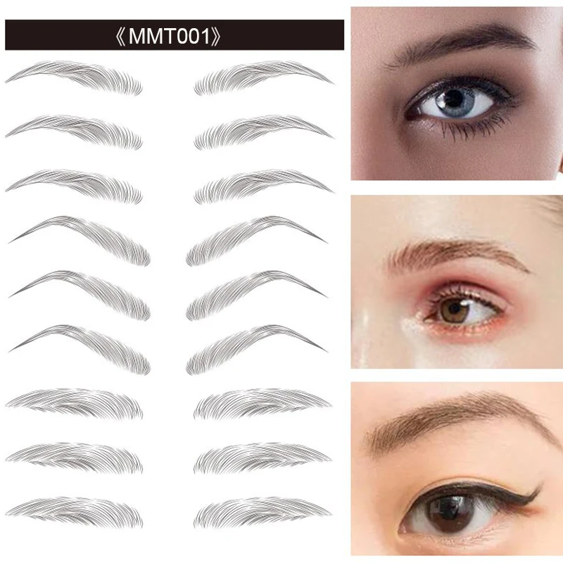 Eyebrow Tattoo สติกเกอร์สติกเกอร์กันน้ำ Eyebrow Tattoo เครื่องมือแม่แบบเครื่องสำอางระดับมืออาชีพแต่งหน้า Eye Brow Shaper สติกเกอร์