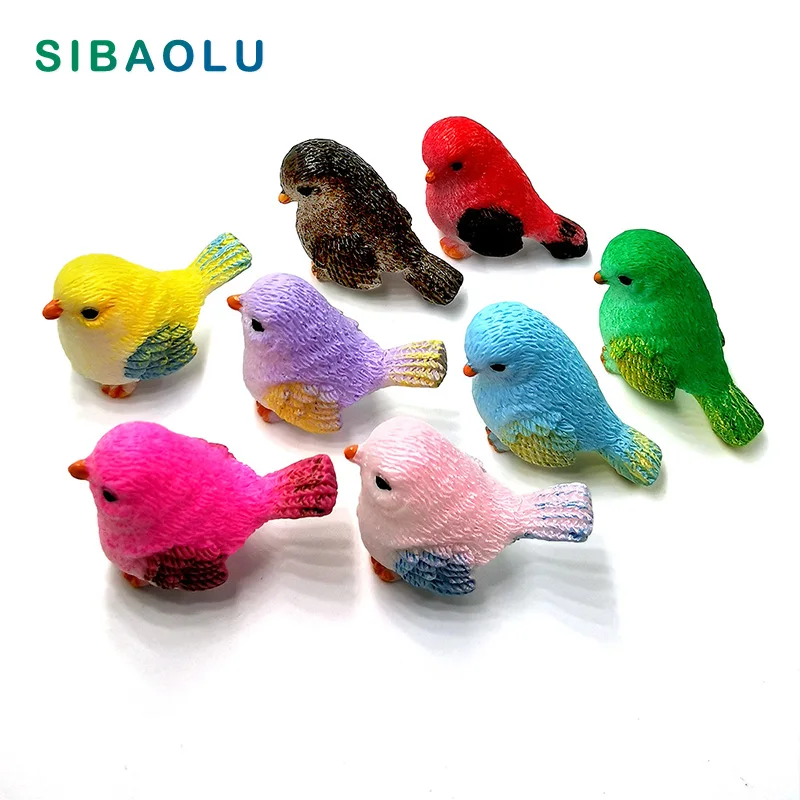 Simulation Little parrot bird figurine animal Model home decor miniature fairy garden decoration DIY accessories modern statue