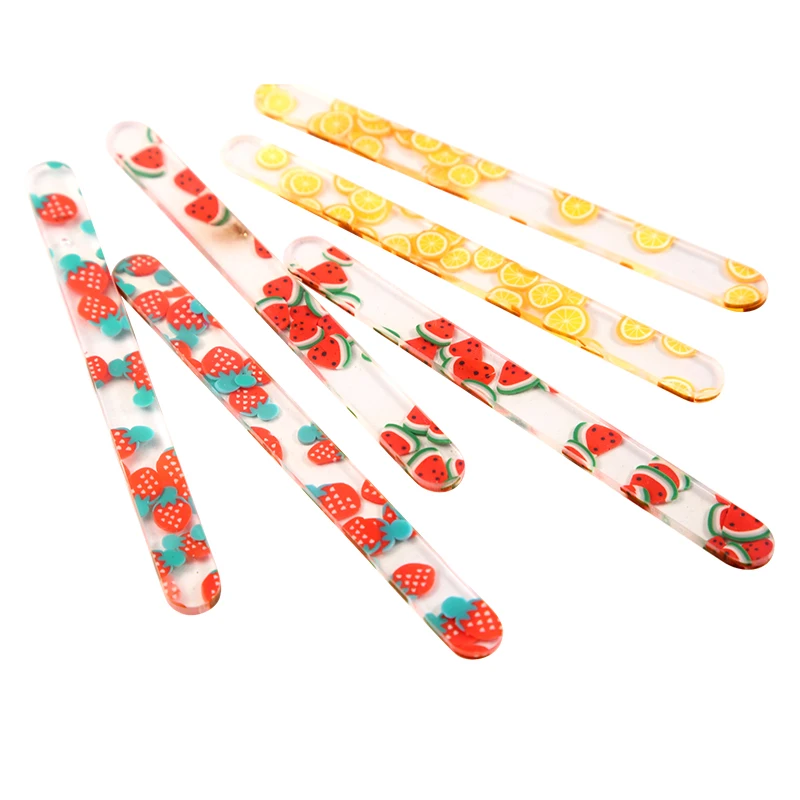 

XY-Fruit acrylic Ice Cream Sticks Popsicle Stick Kids Crafts DIY Handmade Making Crafts Baby Shower Kis Gift