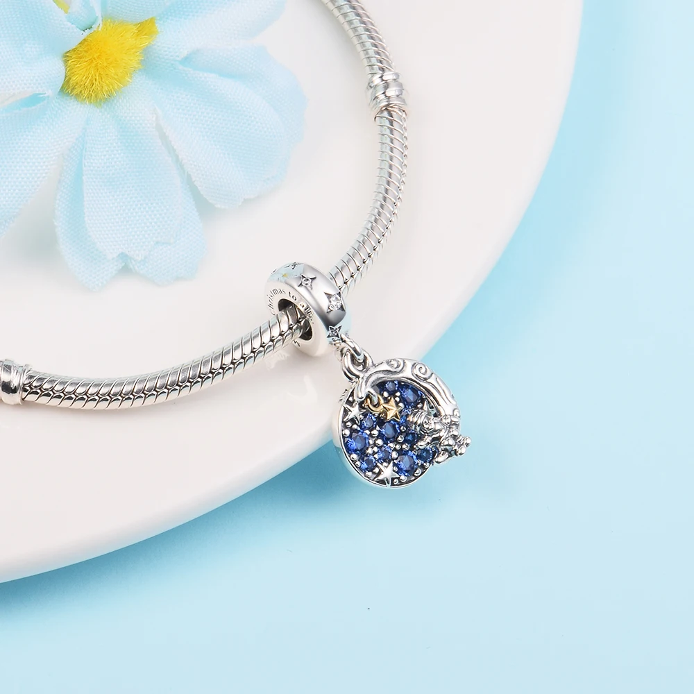 Winter Snake Chain Bracelets Girl Friends 100% Real Silver 2021 Trend Logo Dangle Pendant Beads S925 Sterling Jewelry Charm