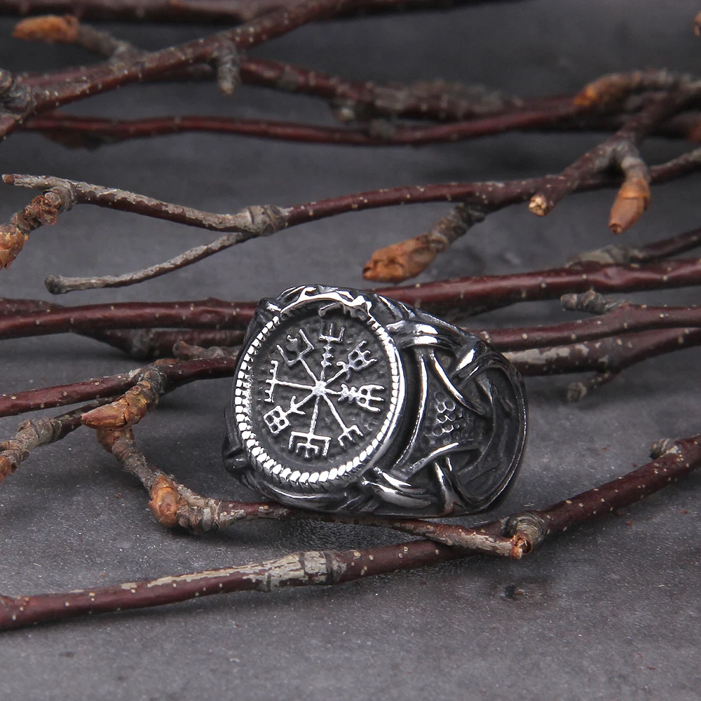Viking Dragon Stainless Steel Men's Ring