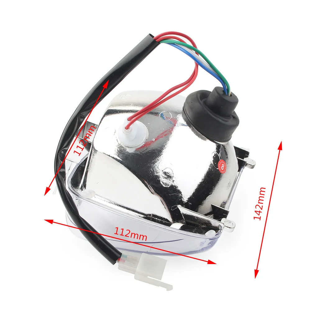 Chinese ATV Quad Dirt Bike Headlight w/ Bulb Wiring 50cc 70cc 90cc 110cc SUNL COOLSTER TAOTAO