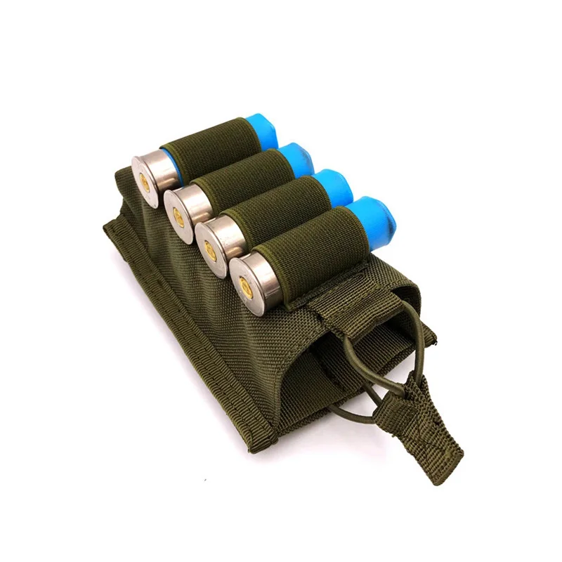 Taktische Open Top 5,56mm Shotgun Magazin Pouch Mag Träger Einzigen MOLLE Ammo Beutel mit 4 runden 12 Gauge Shell halter