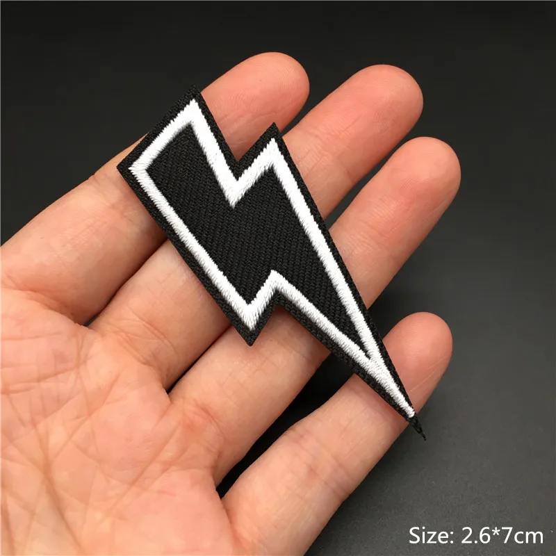 10 pcs/lot Diy Patches Appliues for Clothing Ironing Badge Embroidered Stripes on Clothes Fabric Sewing Stciker Lightning