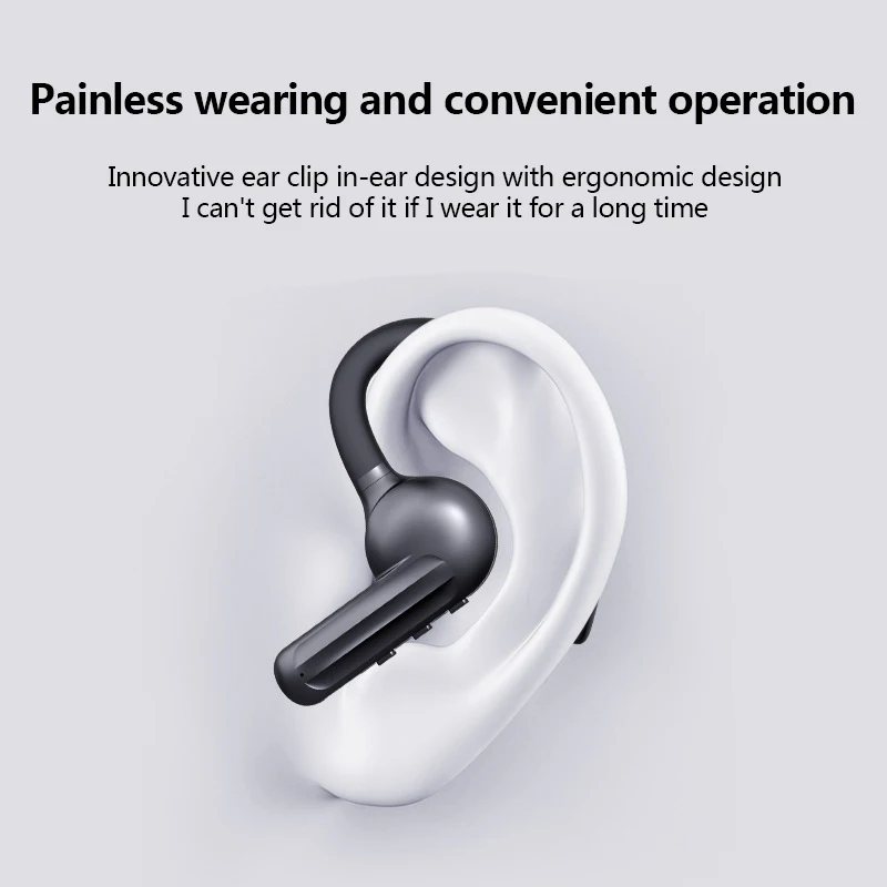 

Bluetooth headset 5.0 air bone conduction concept is very long standby wireless sports single ear hanging Earphones