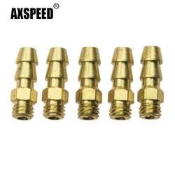 AXSPEED 5/10Pcs Brass M4/M5/M6 Threaded Water Cooling Faucet Nipples Fuel Nozzles for RC Model Boat DIY Parts