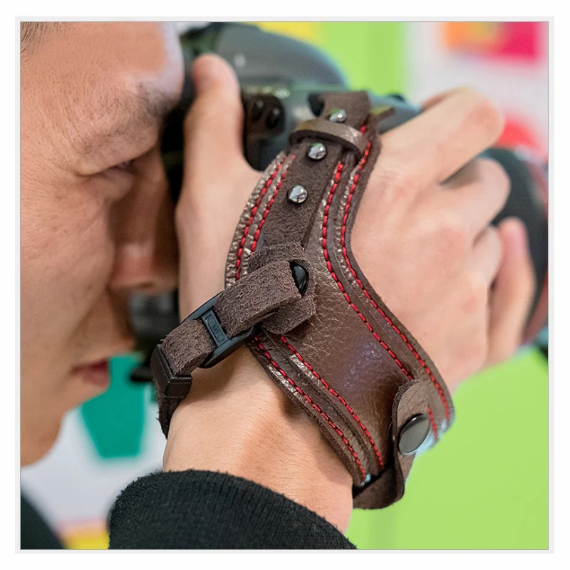 Camera Wrist Carrying Belt Holder Leather Hand Grip Strap for Canon R5 R6 R7 R8 R10 5D3 5DIV 6DII 80D 90D Sony A7 A7M3 A7R4 A9