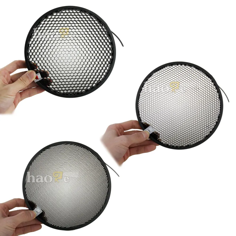 Haoge 3PCS 20 40 60 deg Honeycomb Grid Set for Profoto Zoom Reflector 2 /Grid holder