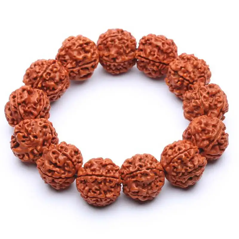 Five Heads Big Rudraksha Bodhi Beads Bracelets for Man Tibetan Buddhist Prayer Beads Hand Mala BRO853