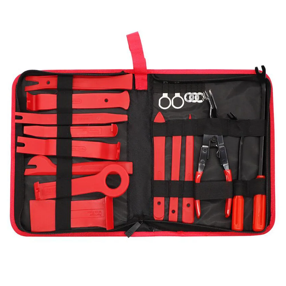 19 PCS Hand Tool Car Disassembly Tools Set DVD Stereo Refit Kits Interior Plastic Trim Panel Dashboard Removal Tool Repair Tools