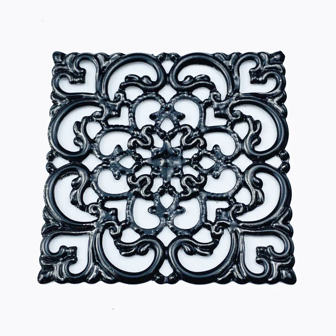 20pcs/lot 40mm  Filigree square  Wraps Connectors Embellishments Findings Wraps Connectors For DIY Jewelry Making