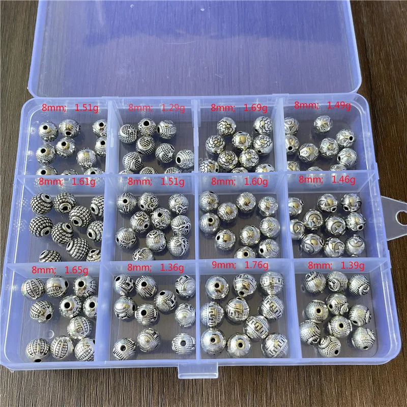 JunKang 120pcs 8-9mm 12 kinds of yoga star moon connector spacer beads DIY bracelet shaped necklace making discovery accessories