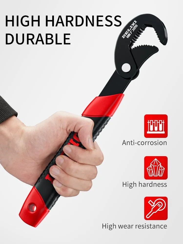 Plumber Multi Hand Tool Universal Key Pipe Wrench Open End Spanner Set High-carbon Steel Snap N Grip Tool Universal Wrench