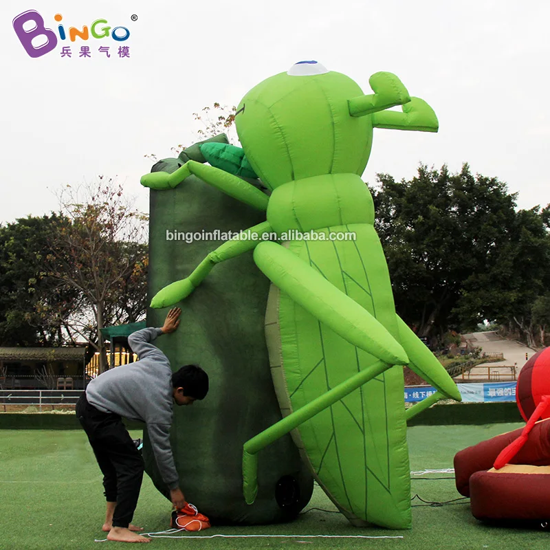 Customized 2.7x3m Big Inflatable Grasshopper Decorations Inflated Cartoon Toys For Party Event Home Decoration