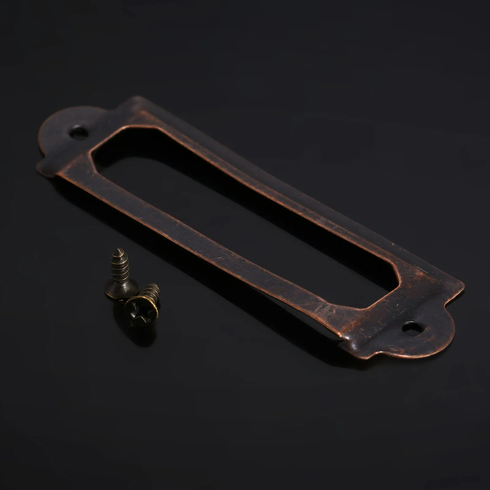 12Pcs Iron Drawer Labels Mini Frame Pull Metal Tag File Name Card Holder Jewelry Box Antique Brass & 24Pcs Srews 62x18mm/43x10mm