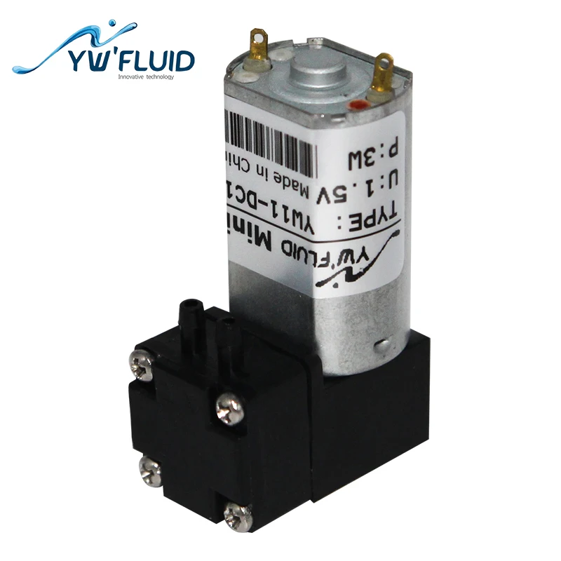 YWfluid 1.5V/6V/12V Long-Life Small Diaphragm Water/Air Pump With Dc Motor Used For Edible Ink Printer