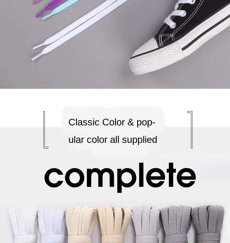 1pair Classic Basics Flat Shoelaces Sneakers Shoelace Canvas Shoes Basketball Shoe Laces Black White Color Shoes Accessories