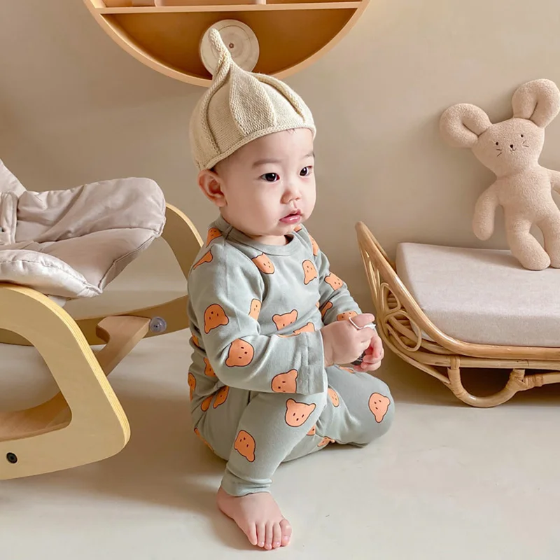 Baby Clothing Set Cotton Toddler Girls Sleeper Set Infant Pajama Set Infant Boys Bear Suit