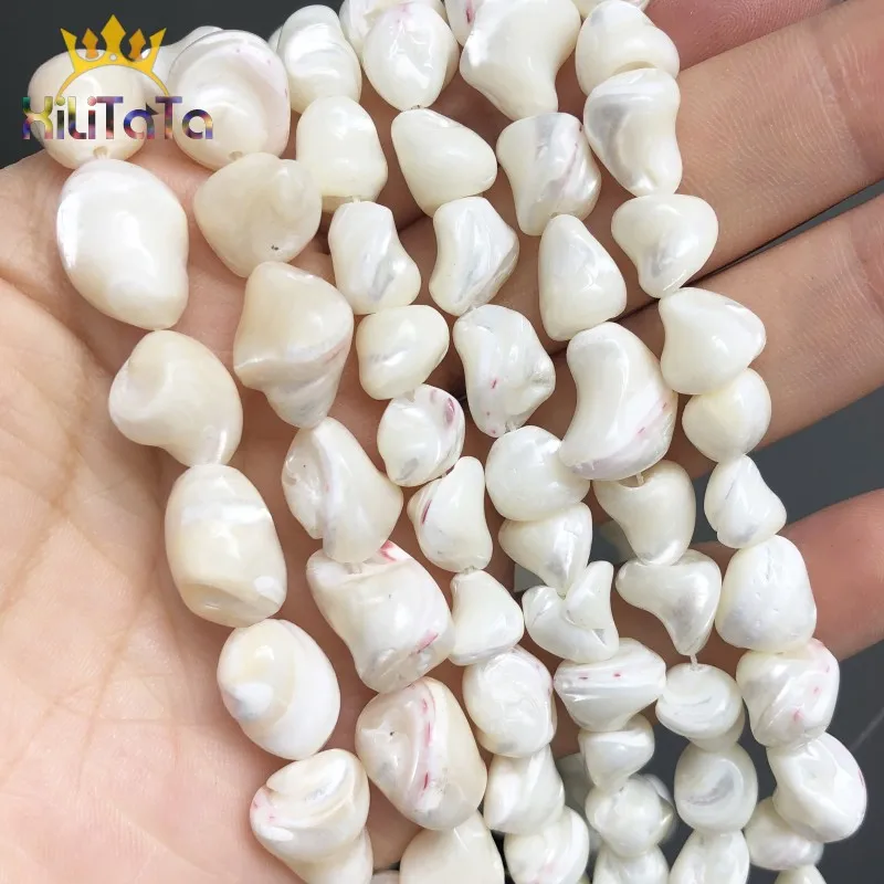 Natural White Irregular Mother Of Pearl Shell Beads For Jewelry Making DIY Bracelet Earrings Necklace Accessories 15'' 7-16mm