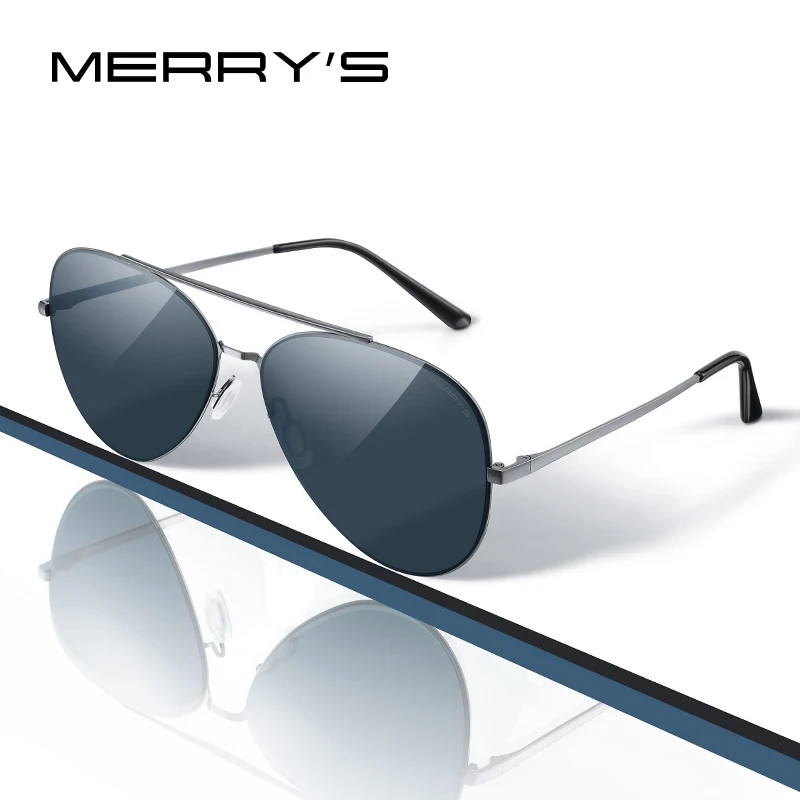 

MERRYS DESIGN Men Classic Pilot Sunglasses For Driving Fishing CR39 HD Polarized Mens Eyewear UV400 Protection S8226