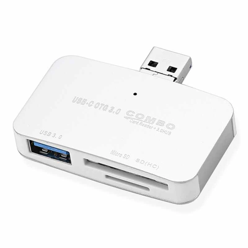 POWERMASTER USB-C OTG COMBO USB3.0 HUB + CARD READER 3 IN1