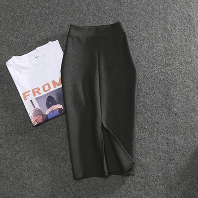 2026 New Women's Pencil Skirts Solid Pur High Waist Slim Fit Girl Summer Office Lady Elastic Female Sexy Tube Faldas PL211