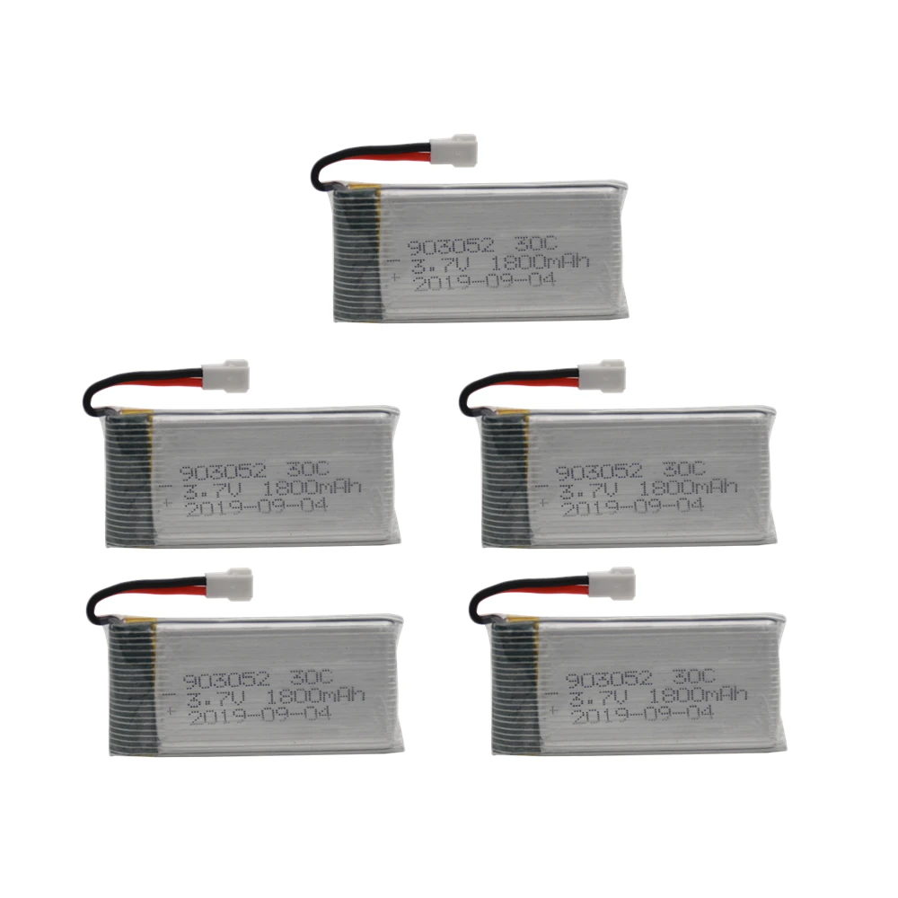 3.7v 1800mAh Rechargeable Battery for KY601S SYMA X5 X5S X5C X5SC X5SH X5SW X5HW X5UW M18 H5P HQ898 H11D H11C lipo battery 5pcs