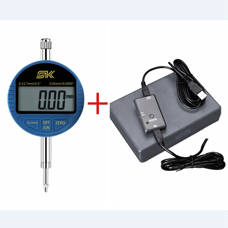 0-25.4mm wskaźnik zegarowy 0.001mm mikrometr cyfrowy metryczny/calowy elektroniczny miernik grubości urządzenie do akwizycji danych USB narzędzia