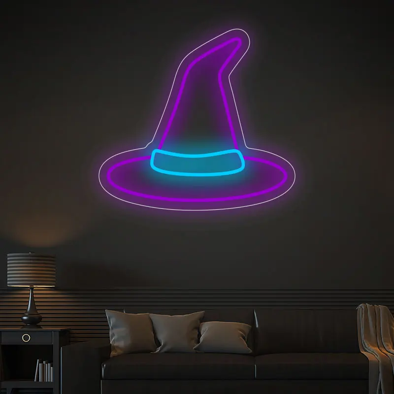 

Witch Hat - LED Neon Sign, Spooky Halloween Led Decor, Scary Halloween, Halloween Light Decor, Custom Neon Sign