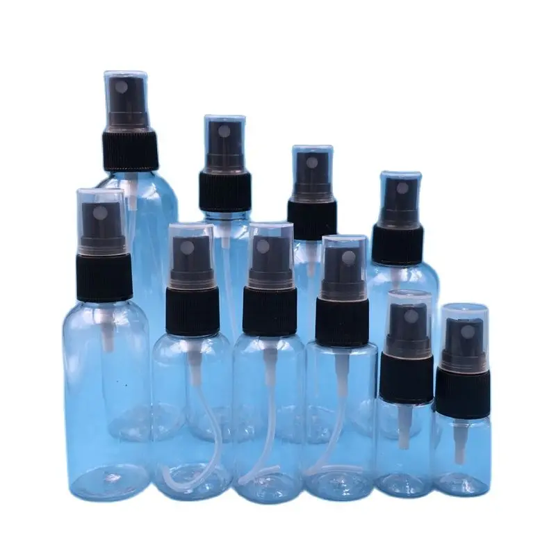 50PCS 10ML 30ML 50ML 60ML 100ML 120ML Klar Transparent Neue Spray Flaschen Schwarz sprayer Parfüm LiquidCosmetic Container s