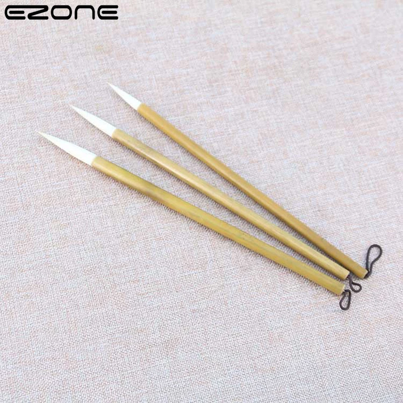 EZONE 1PCS Goat Hair Writing Brush Bamboo Watercolor Painting Hook Line Pen Calligraphy Chinese Handwriting Practice Supply