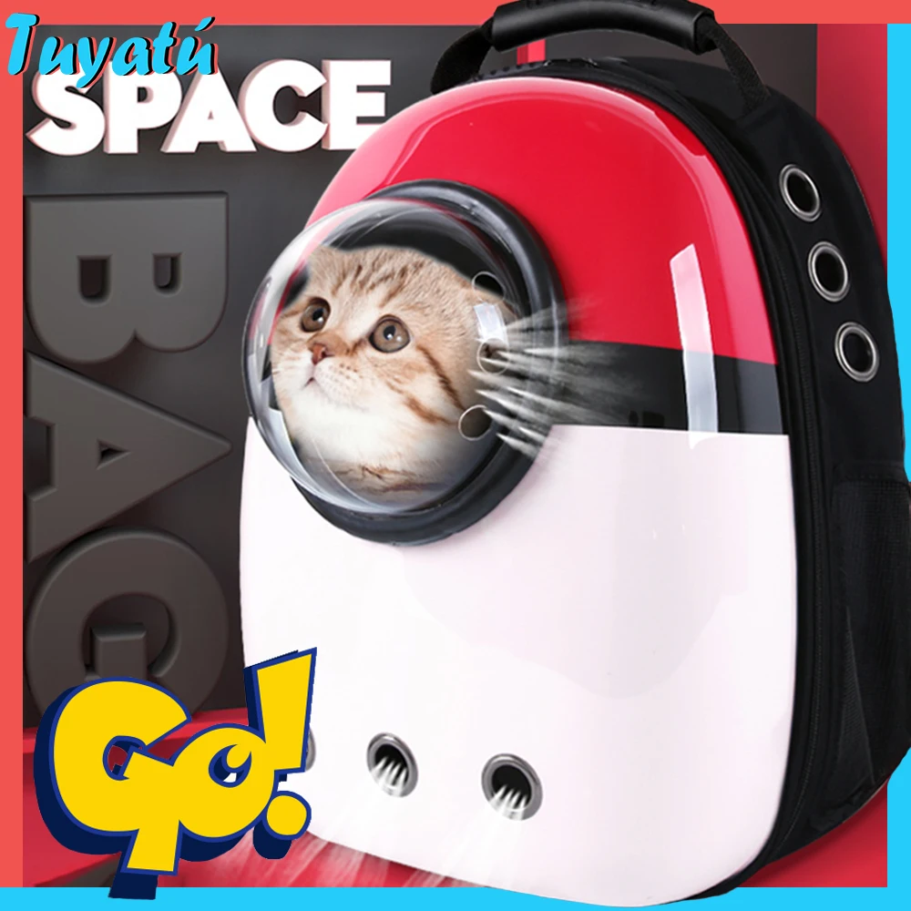 Cat Backpack Windows Carrier For Cat Plastic Backpack Space Capsule Bag For Cats Carrying Bag Handbag Travel Cats Carrier Bag