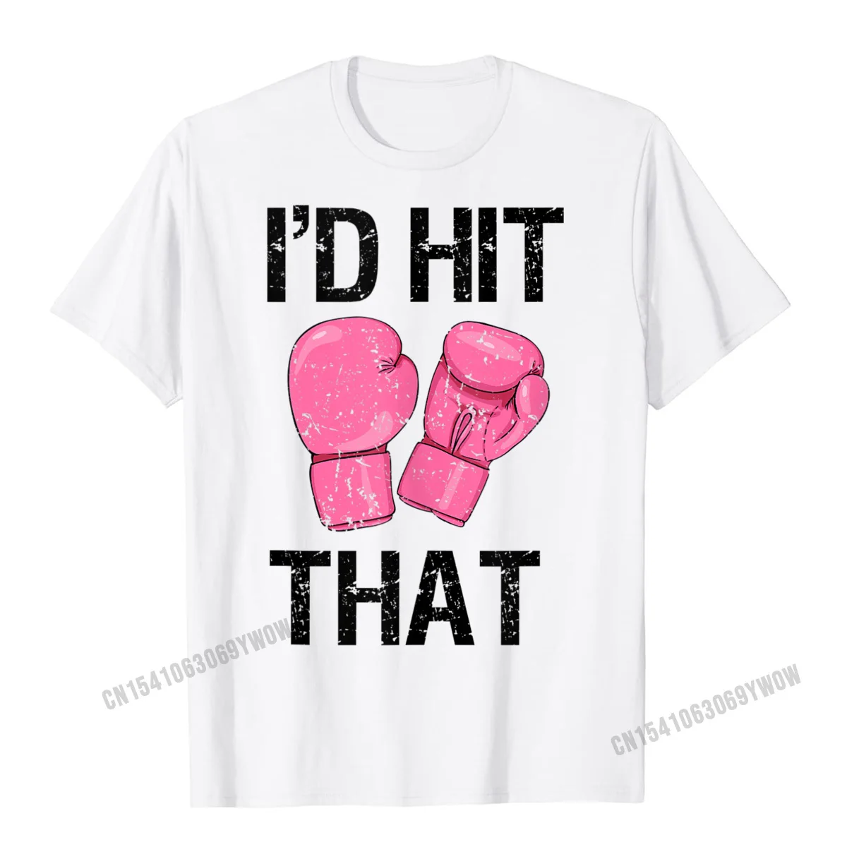 Id Hit That Womens Pink Kickboxing Boxing Saying Gift Tshirts Men Cotton Men's Tops & Tees Geek T Shirts Camisas Casual Funny