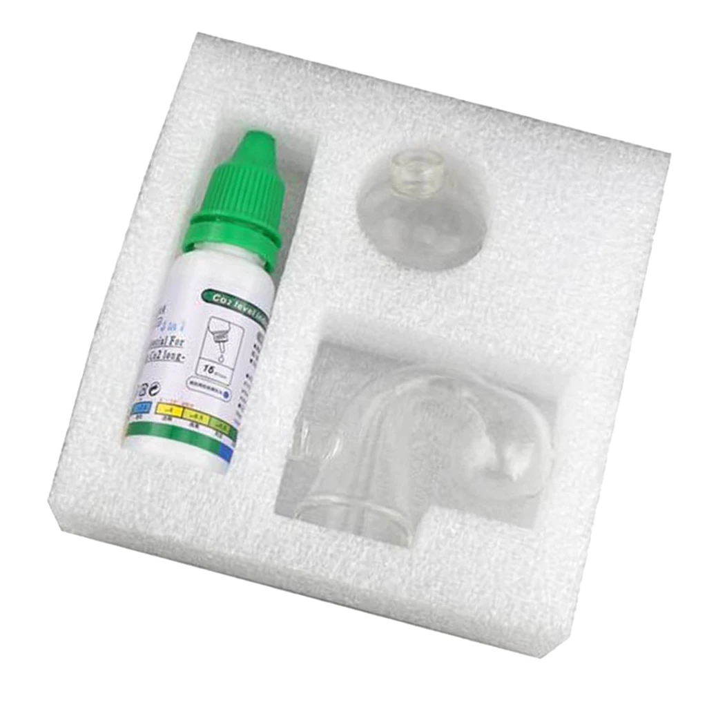 Aquarium CO2 Indicator Solution Fish Tank Liquid Test Plants Supplies Long Term CO2 Glass Drop Checker